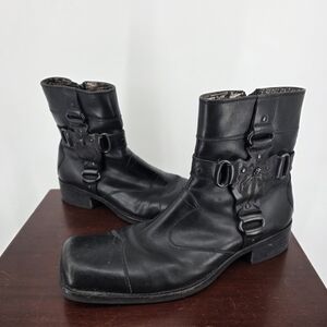 Mark Nason Men's Black Leather Crosses Wingtip U Rock 9.5